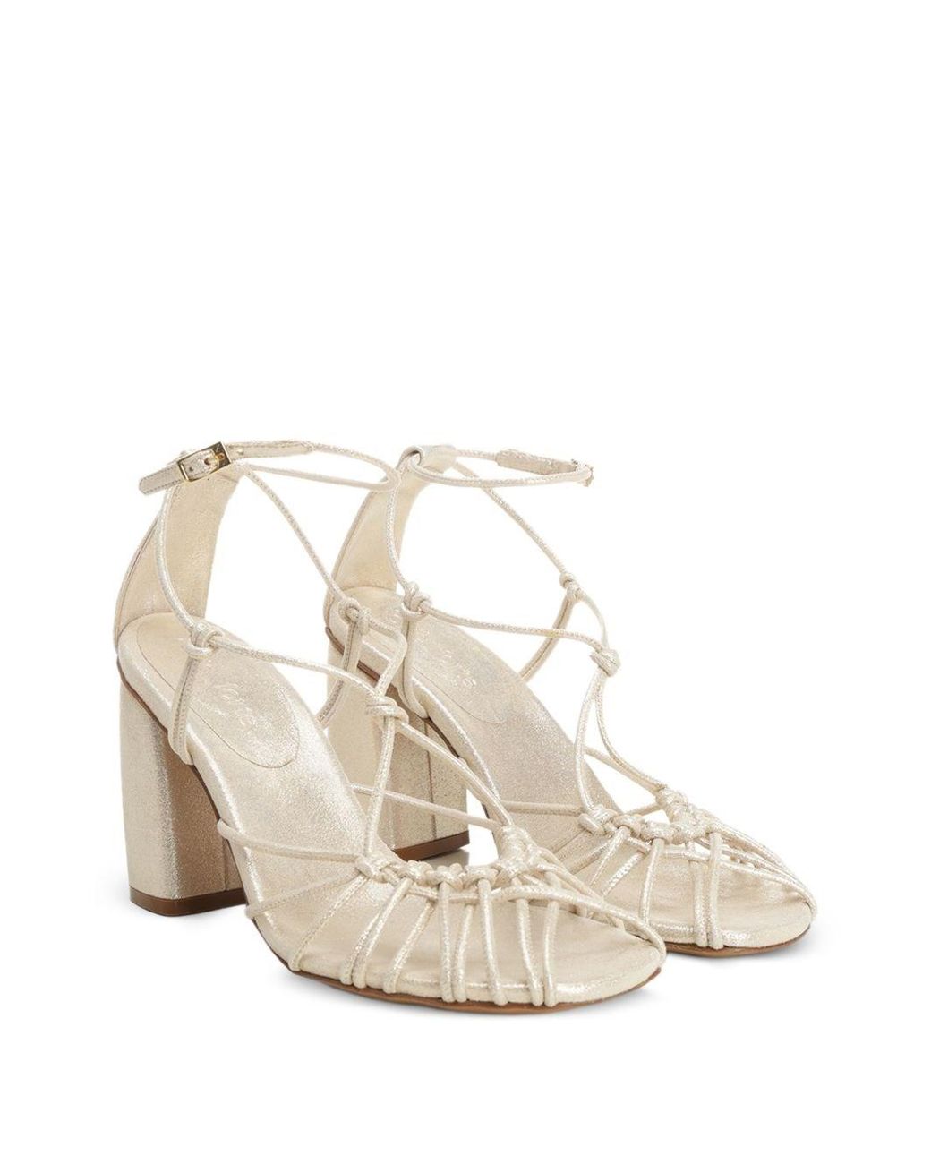 Forte_forte White Leather Heel Sandals