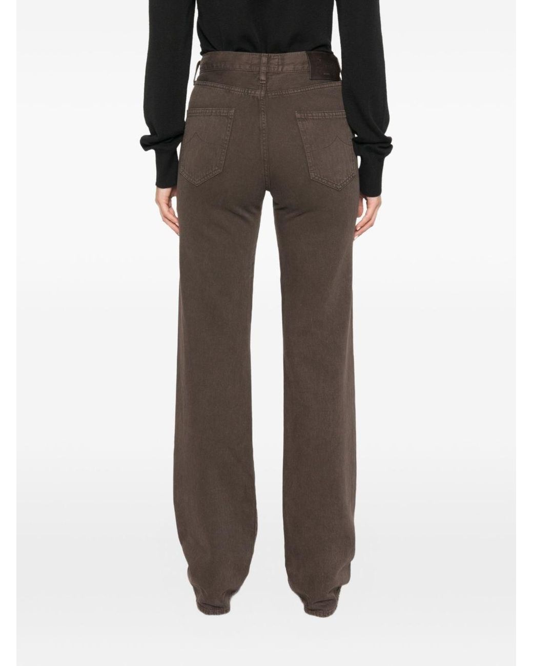 Jacob Cohen Brown Straight Denim Jeans By