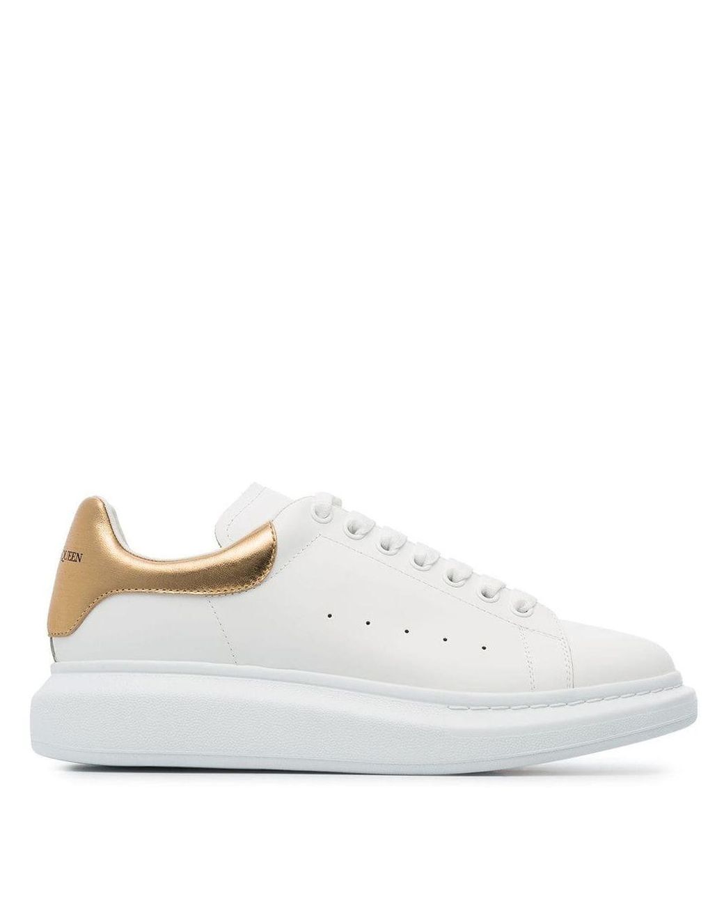 Alexander McQueen Oversize Leather Sneakers in Gold (Metallic) for Men