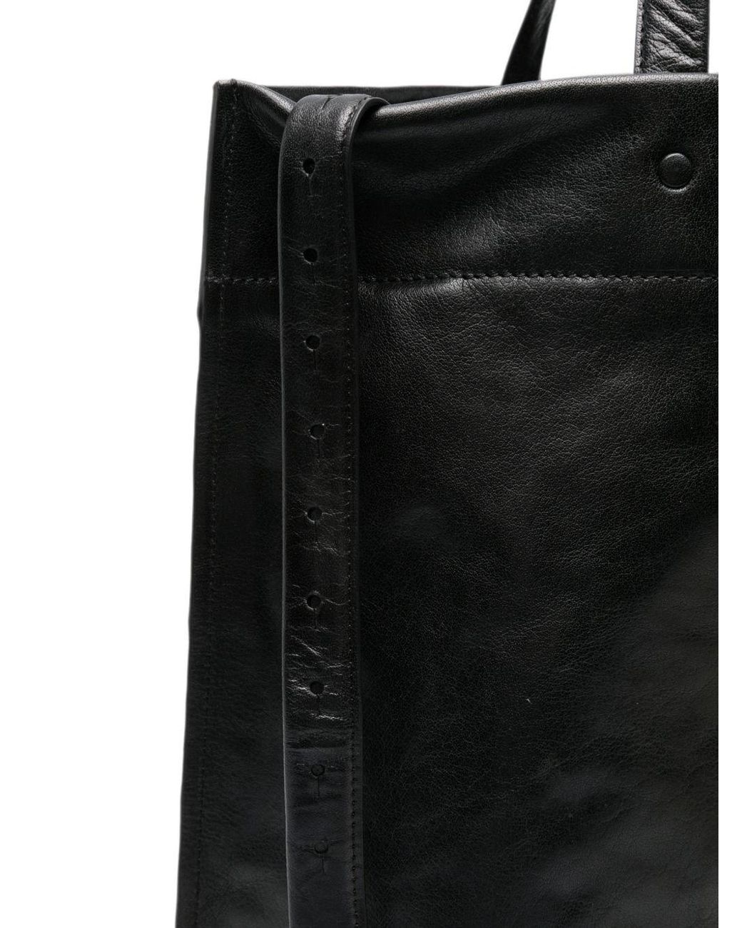 Lihann George Black Jani Leather Tote Bag
