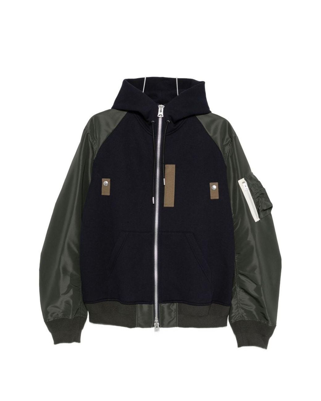 Sacai Black Zipped Sweatshirt By for men