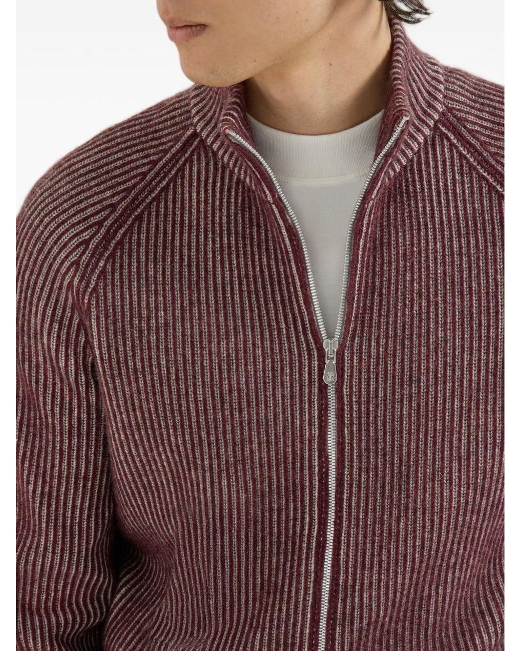 Brunello Cucinelli Brown Cashemre Cardigan By for men