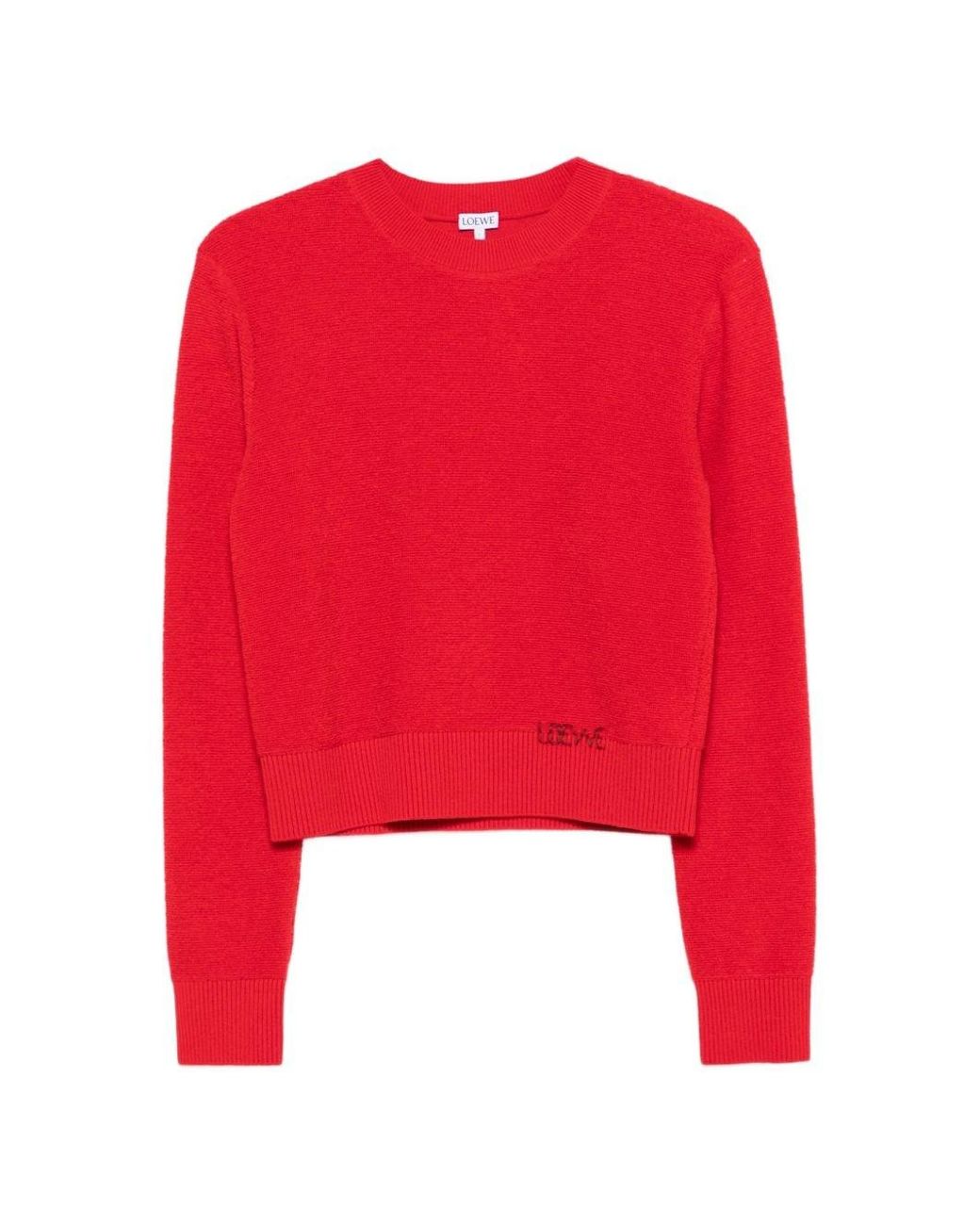Loewe Red Logo Wool Sweater
