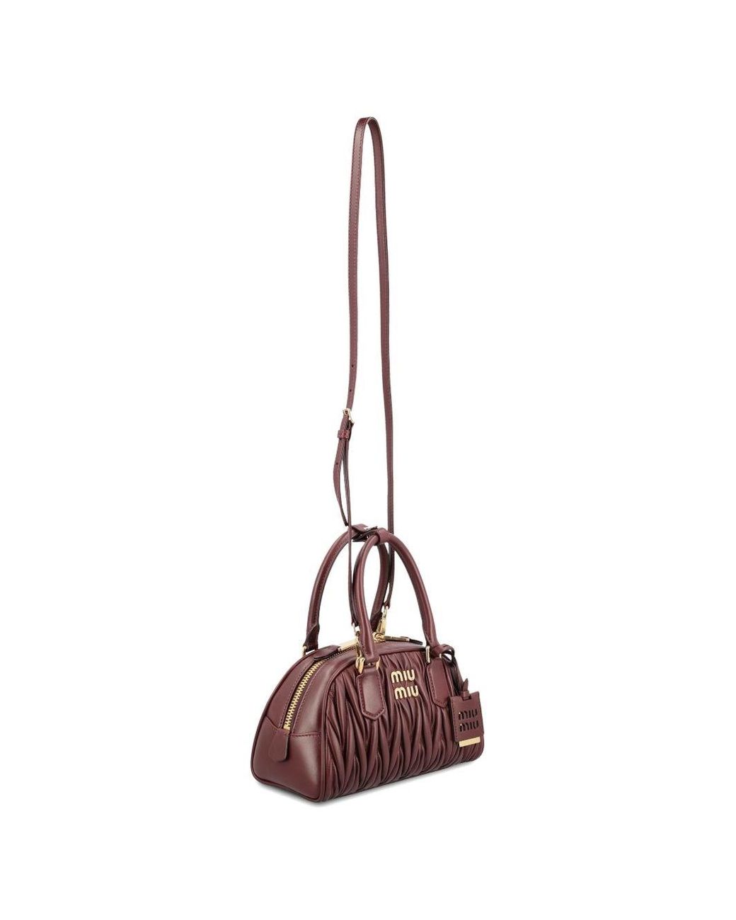 Miu Miu Purple Matelassé Leather Shoulder Bag