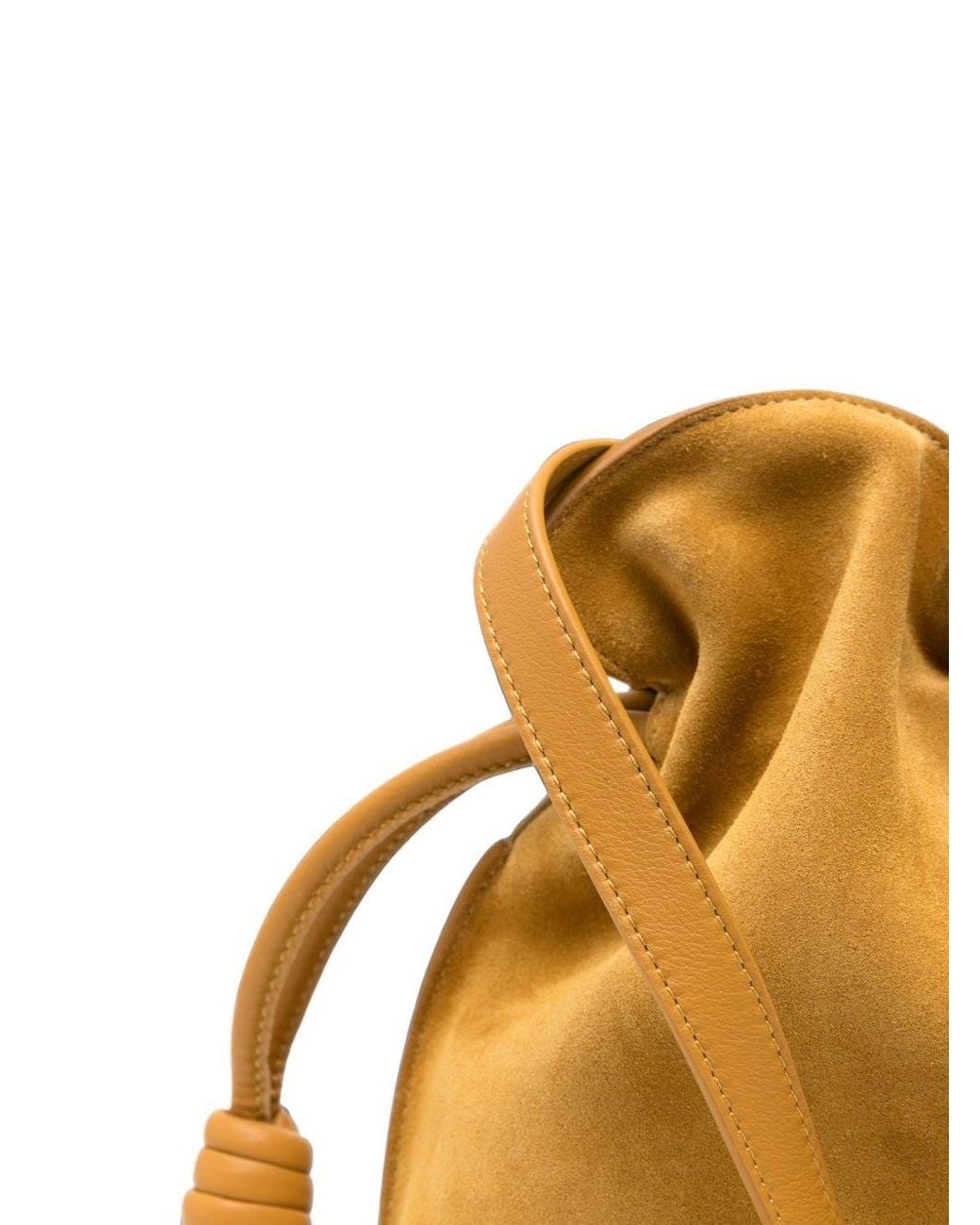 Loewe Yellow Flamenco Medium Nabuk Leather Clutch
