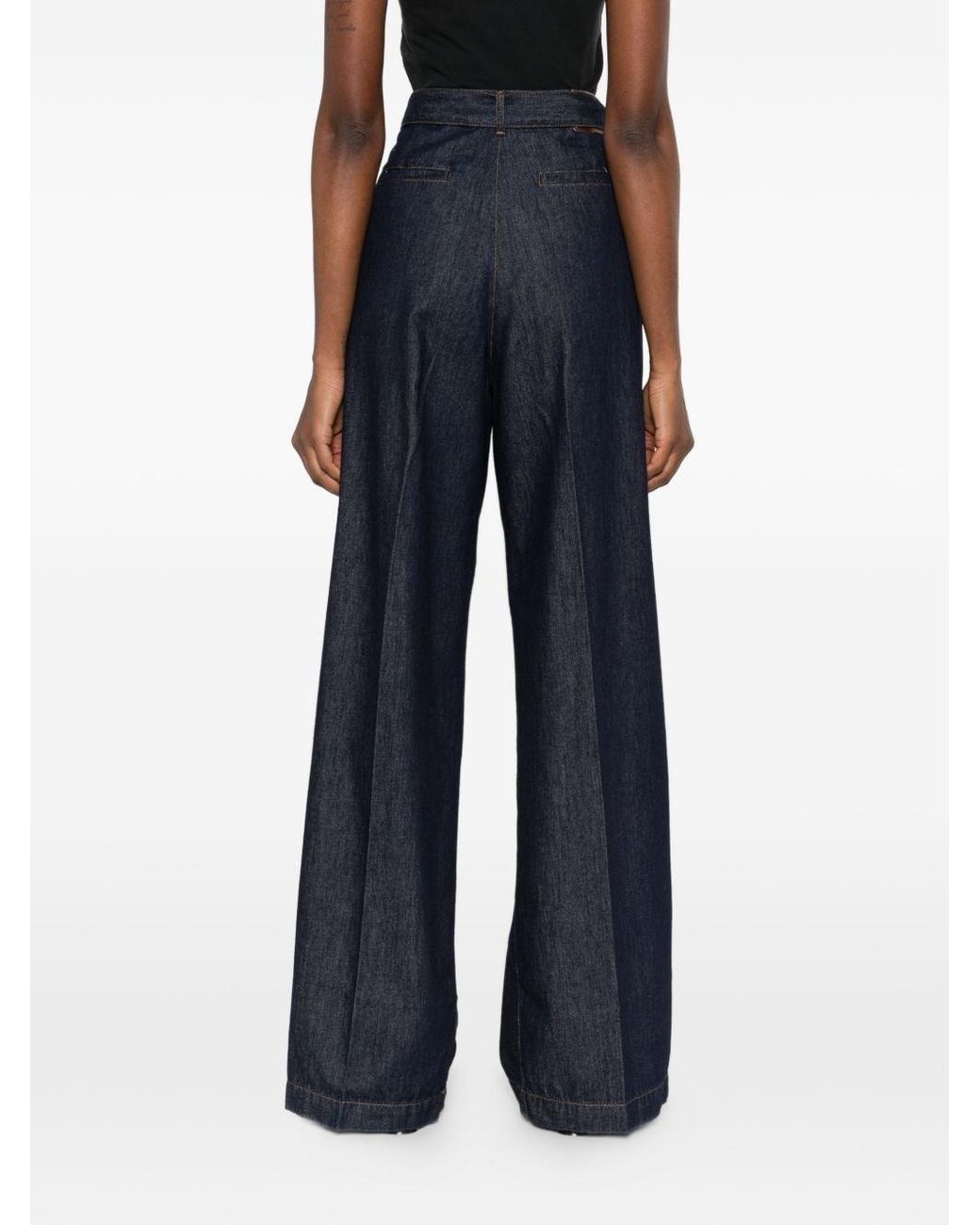 Dries Van Noten Blue Peaches Cotton Trousers