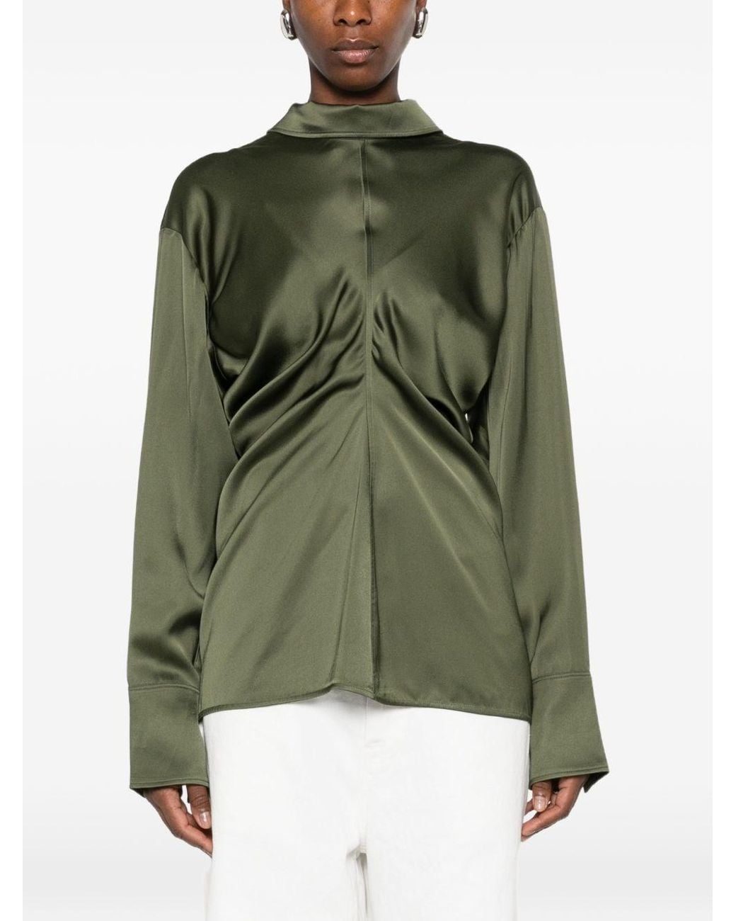 Totême Green Slouchy Blouse