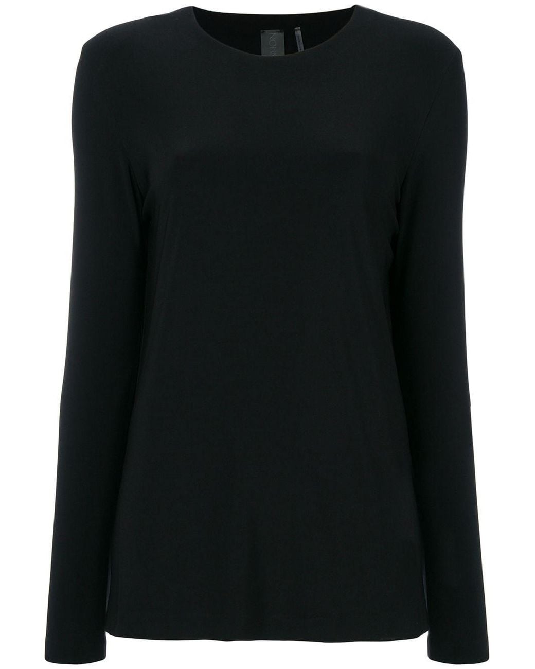Norma Kamali Black Long Sleeves T-Shirt