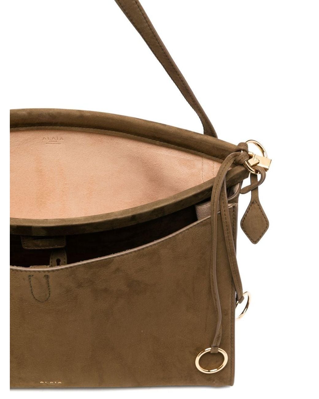 Alaïa Brown Pocket 35 Leather Shoulder Bag