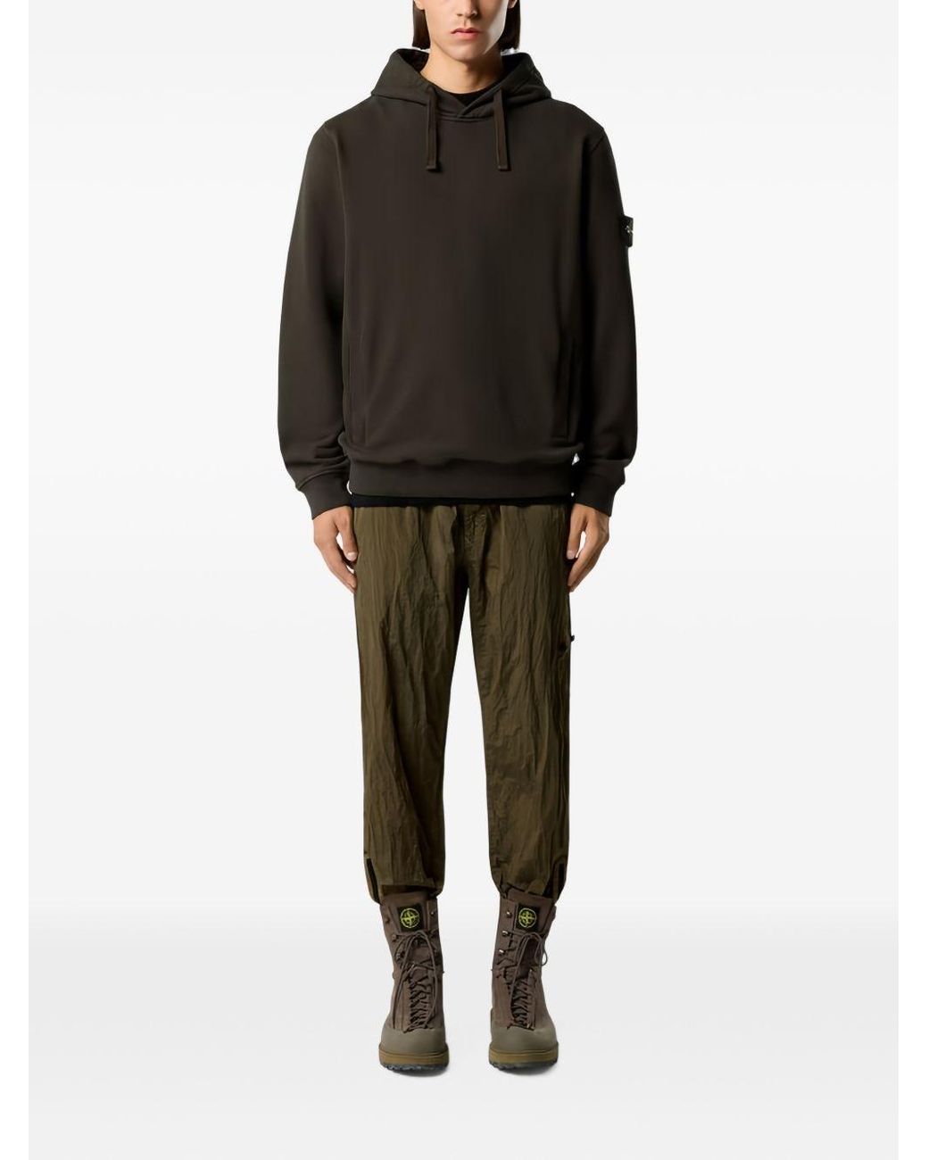Stone Island Black Cotton Crewneck Sweatshirt for men