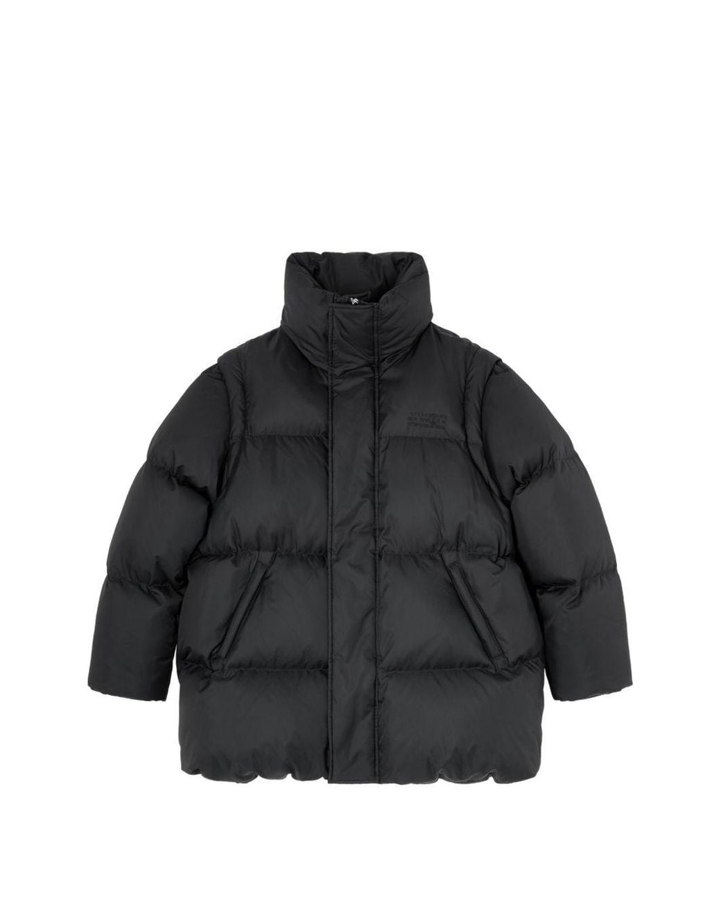MM6 by Maison Margiela Black Midi Down Jacket