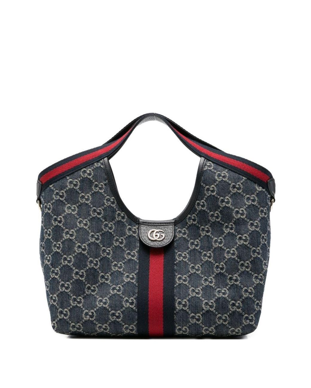 Gucci Blue Giglio Small Tote Bag