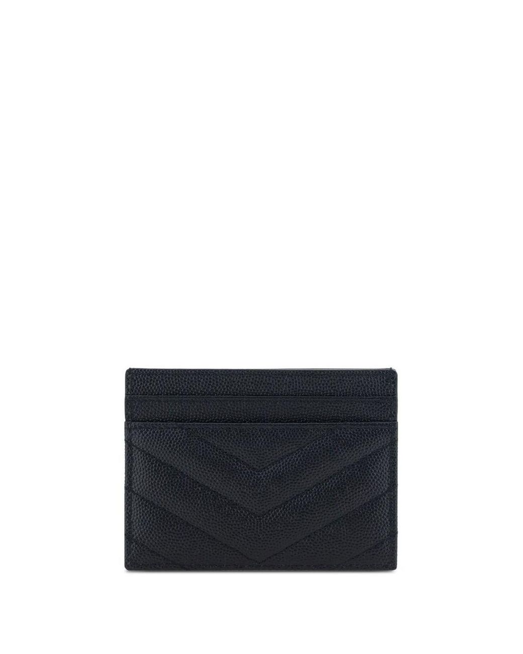 Saint Laurent Blue Cassandre Leather Card Case