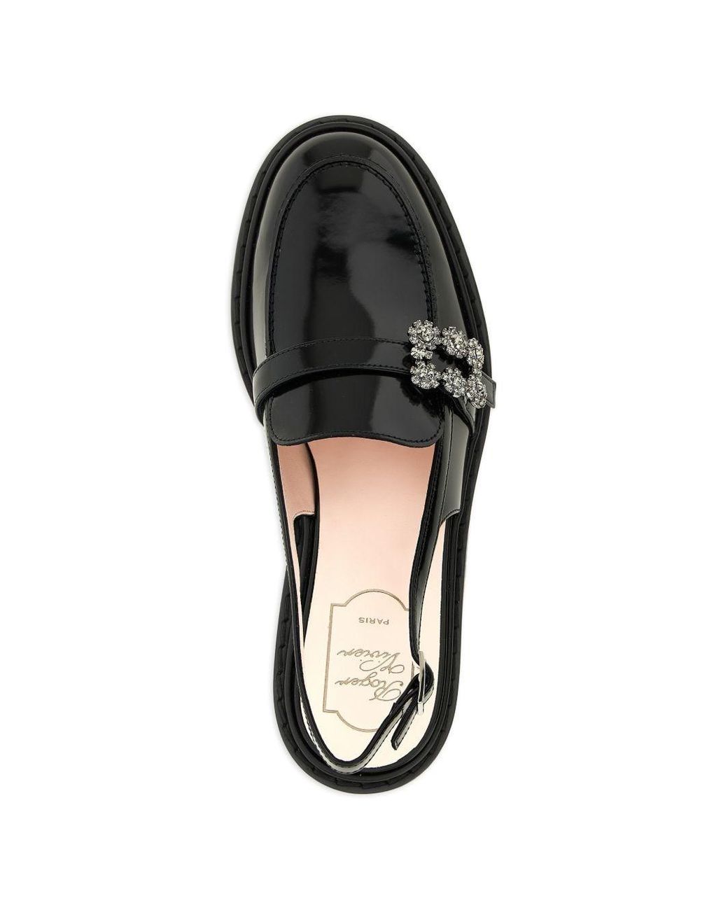 Roger Vivier Black Viv Rangers Leather Loafers