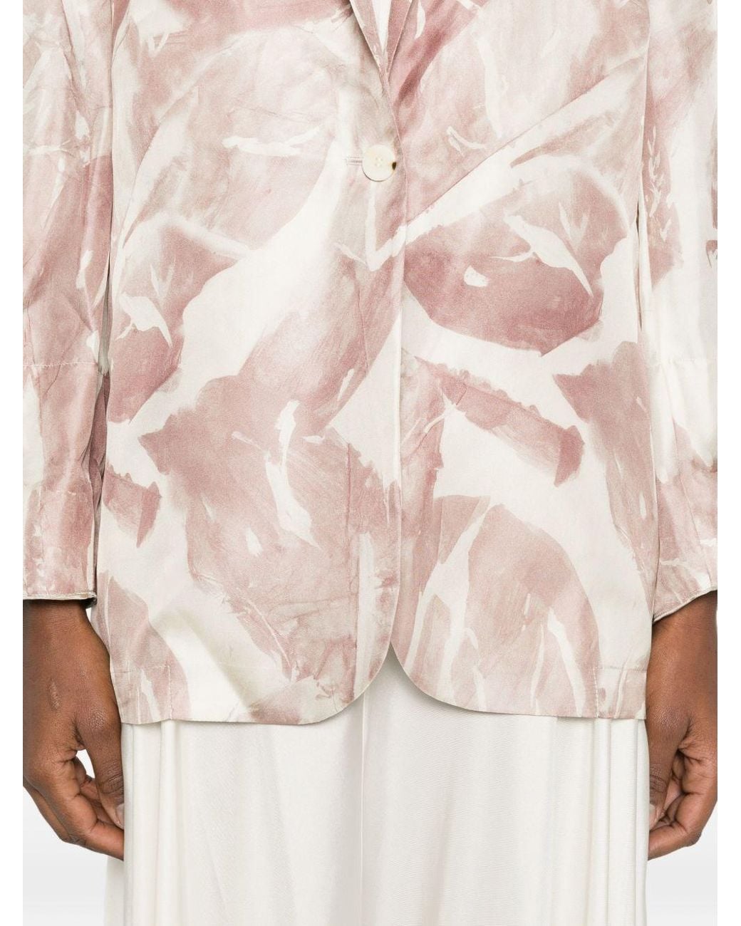 Alysi Pink Printed Single-Breasted Jacket
