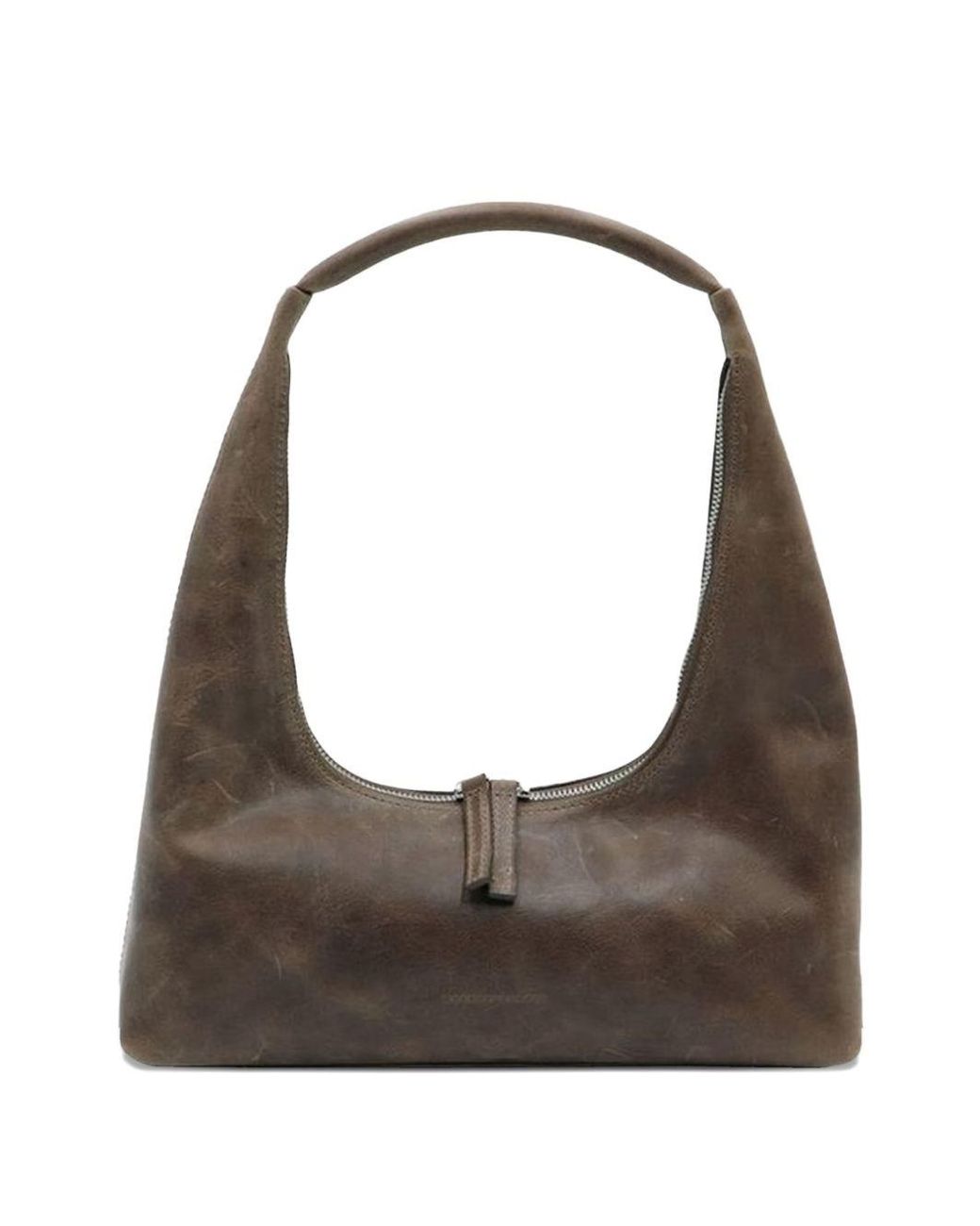 MARGE SHERWOOD Gray Leather Hobo Bag