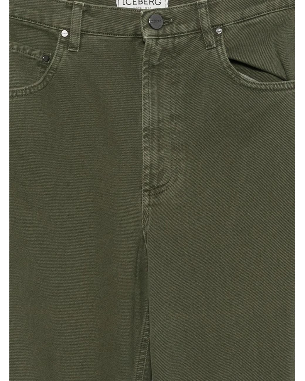 Iceberg Green Seam-Detail Jeans