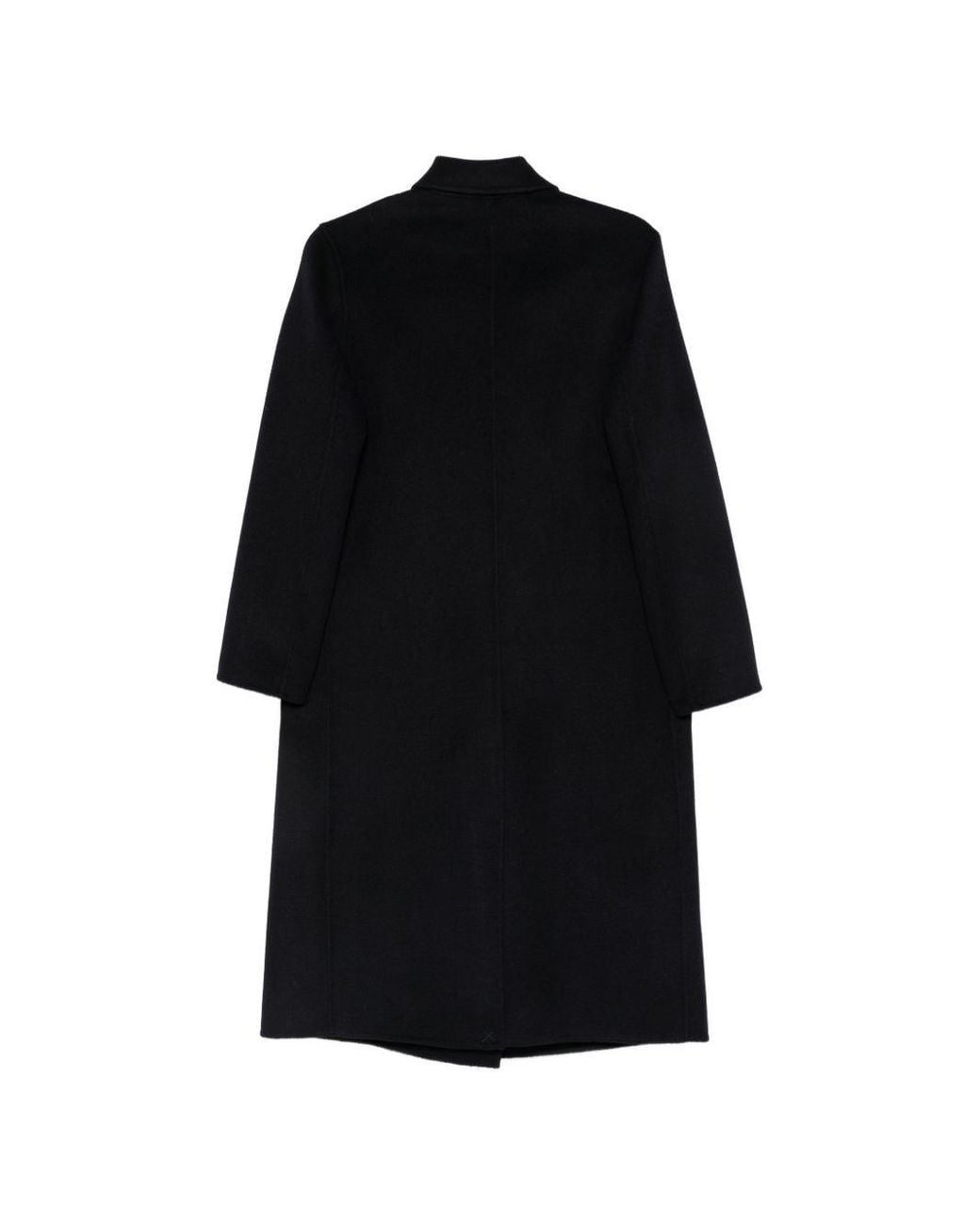 Paltò Black Arianna Wool Double-Breasted Coat