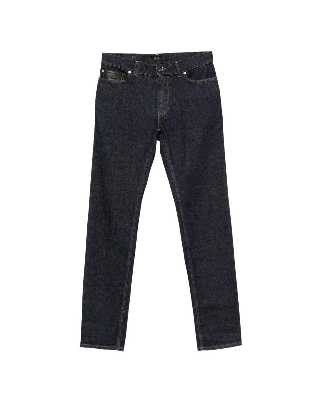 Brioni Blue Cotton And Cashmere Denim Jeans for men