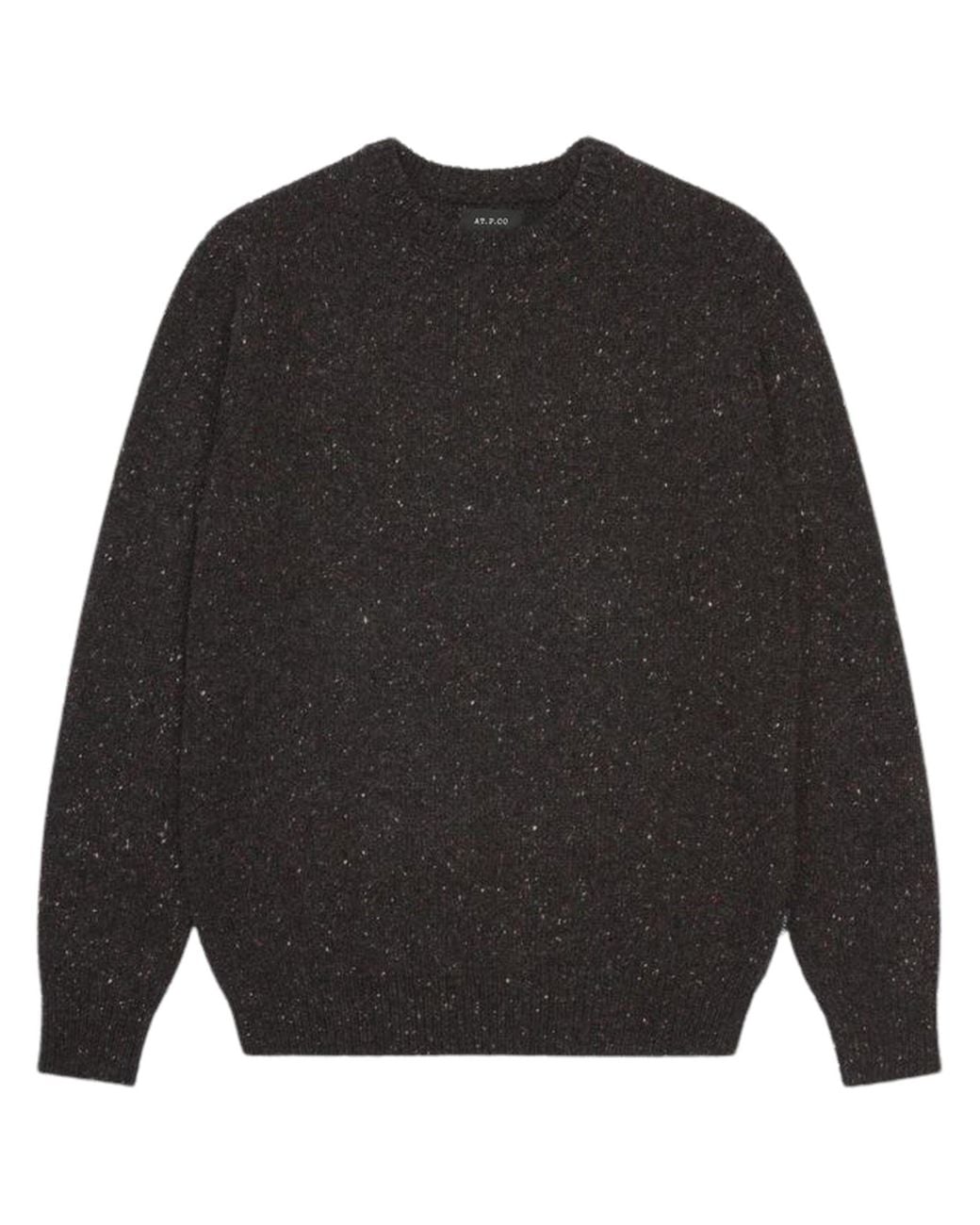 AT.P.CO Black Croft Crew-Neck Knitwear By for men
