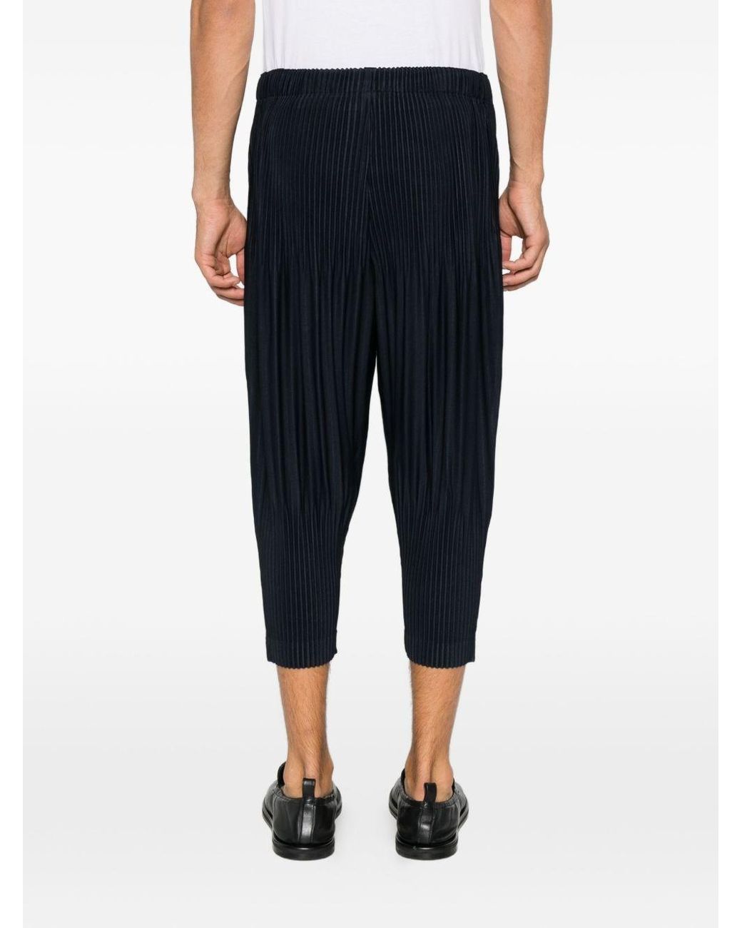 Homme Plissé Issey Miyake Blue Pleated Trousers for men