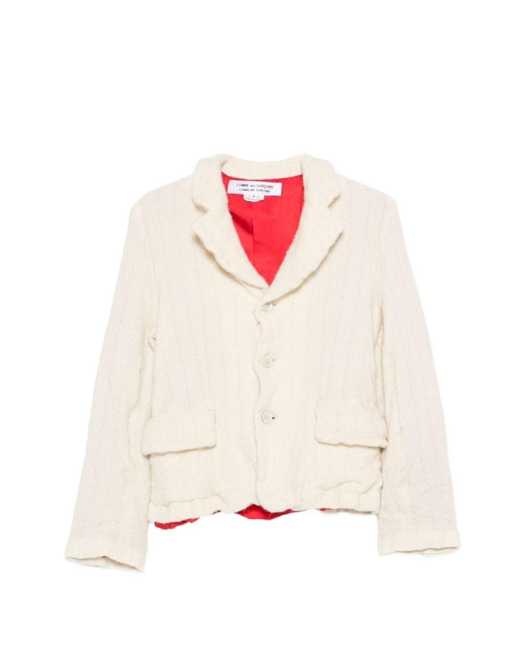 Comme des Garçons White Wool Jacket
