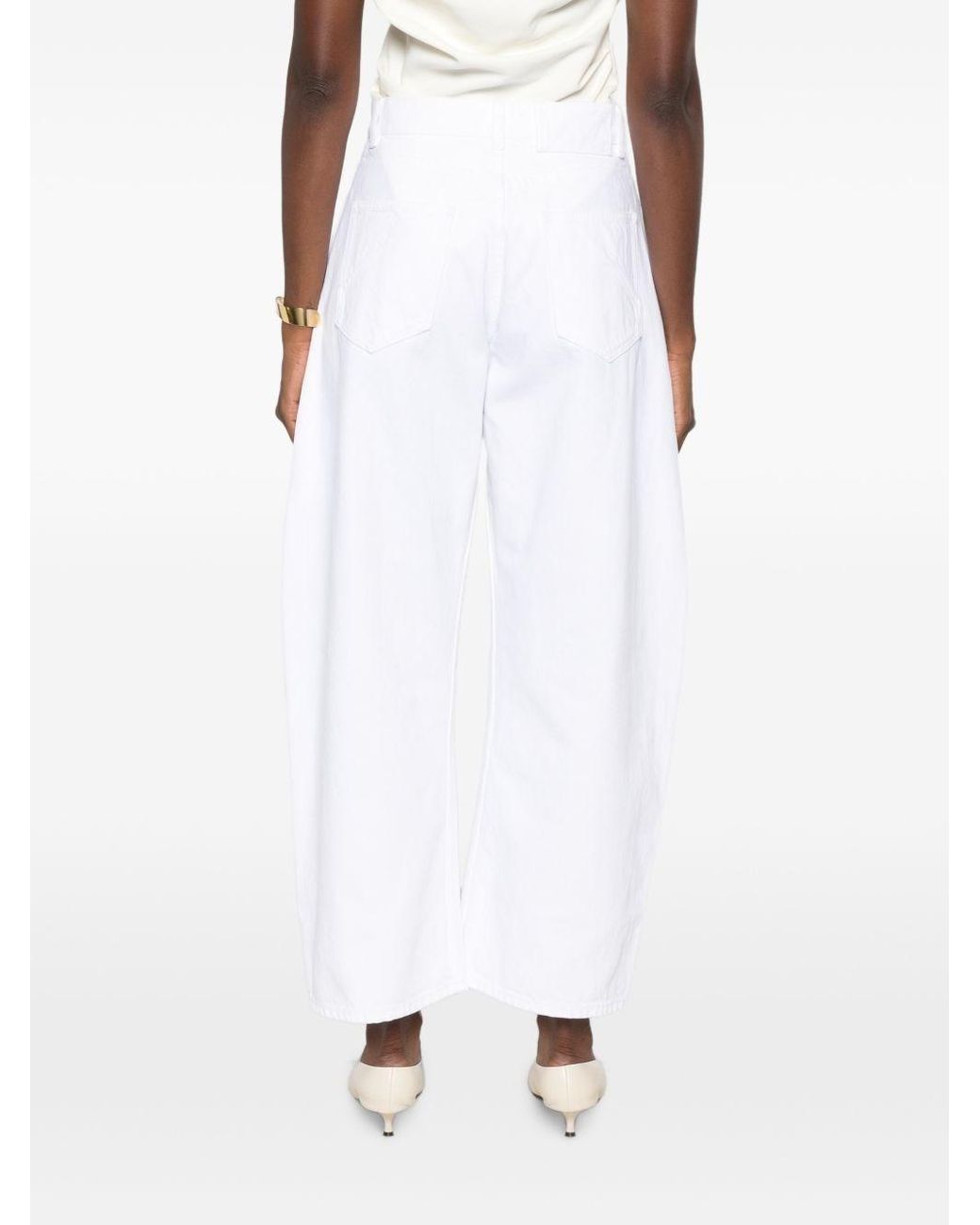Alaïa White Rodeo Denim Cotton Jeans