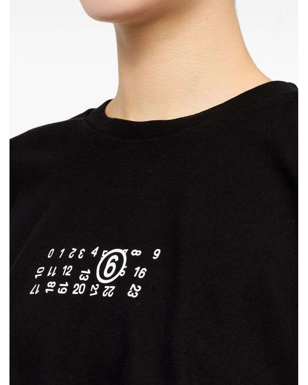 MM6 by Maison Margiela Black Logo Cotton T-Shirt
