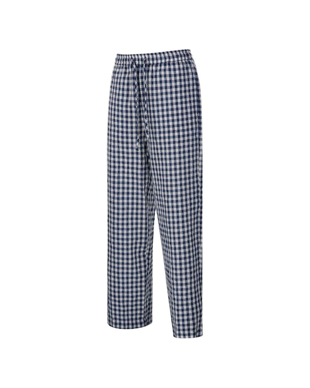 DUNST Blue Checked Pajama Trousers
