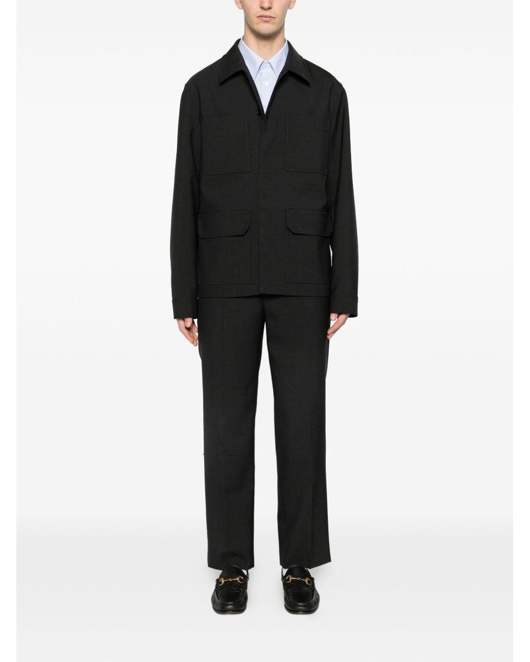 Gucci White Solid Shirt for men