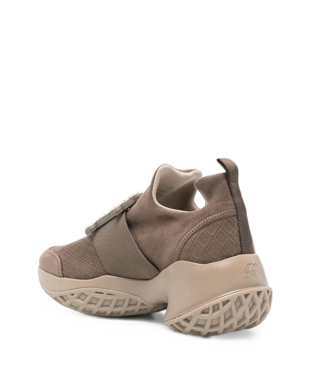 Roger Vivier Brown Viv Run Strass Sneakers