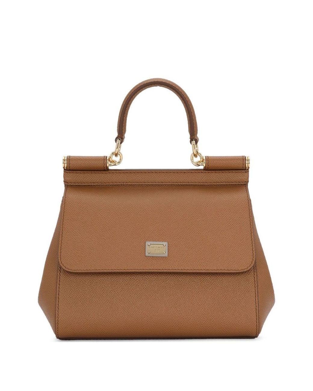 Dolce & Gabbana Brown Sicily Medium Leather Handbag