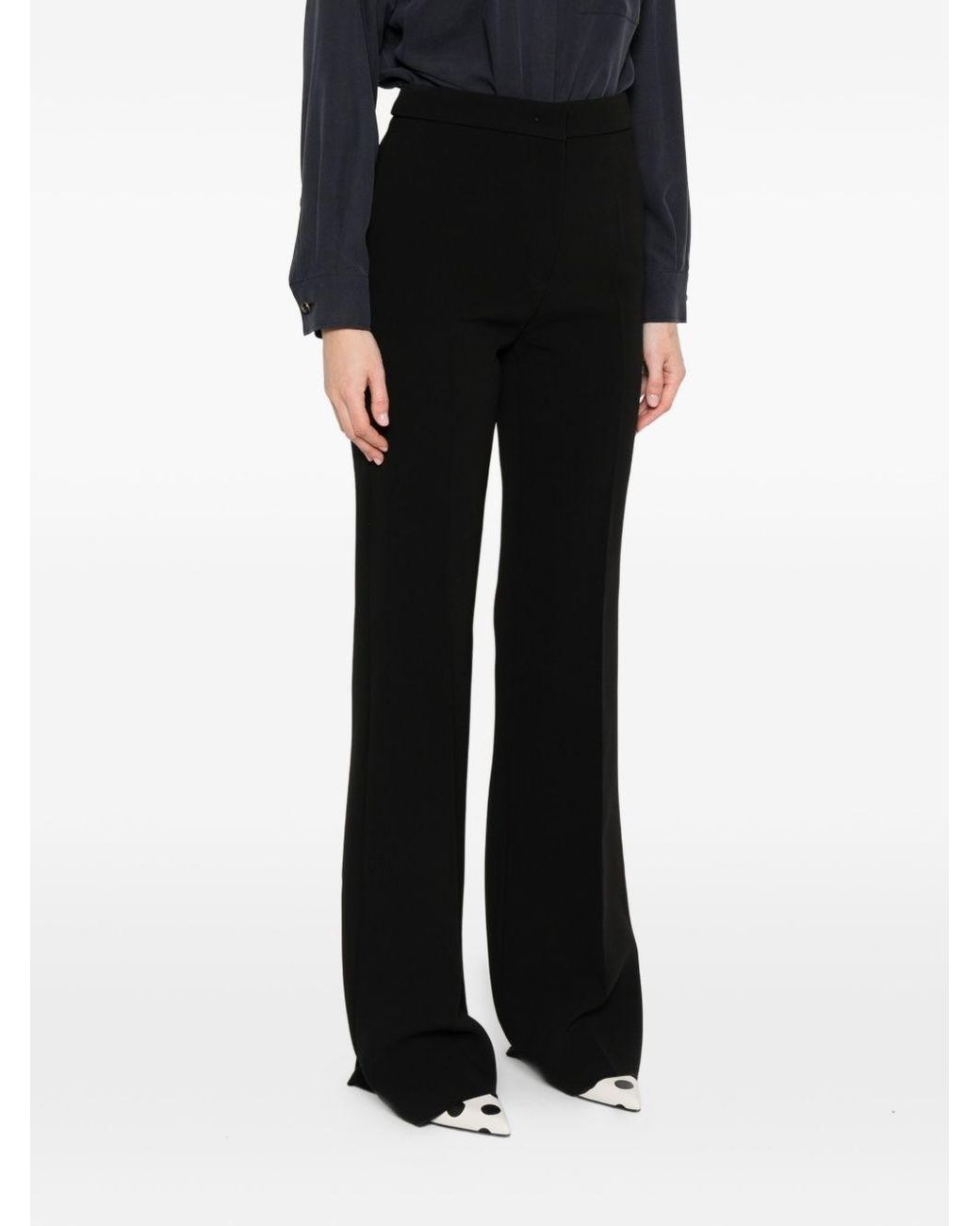 Max Mara Black Flared Leg Trousers