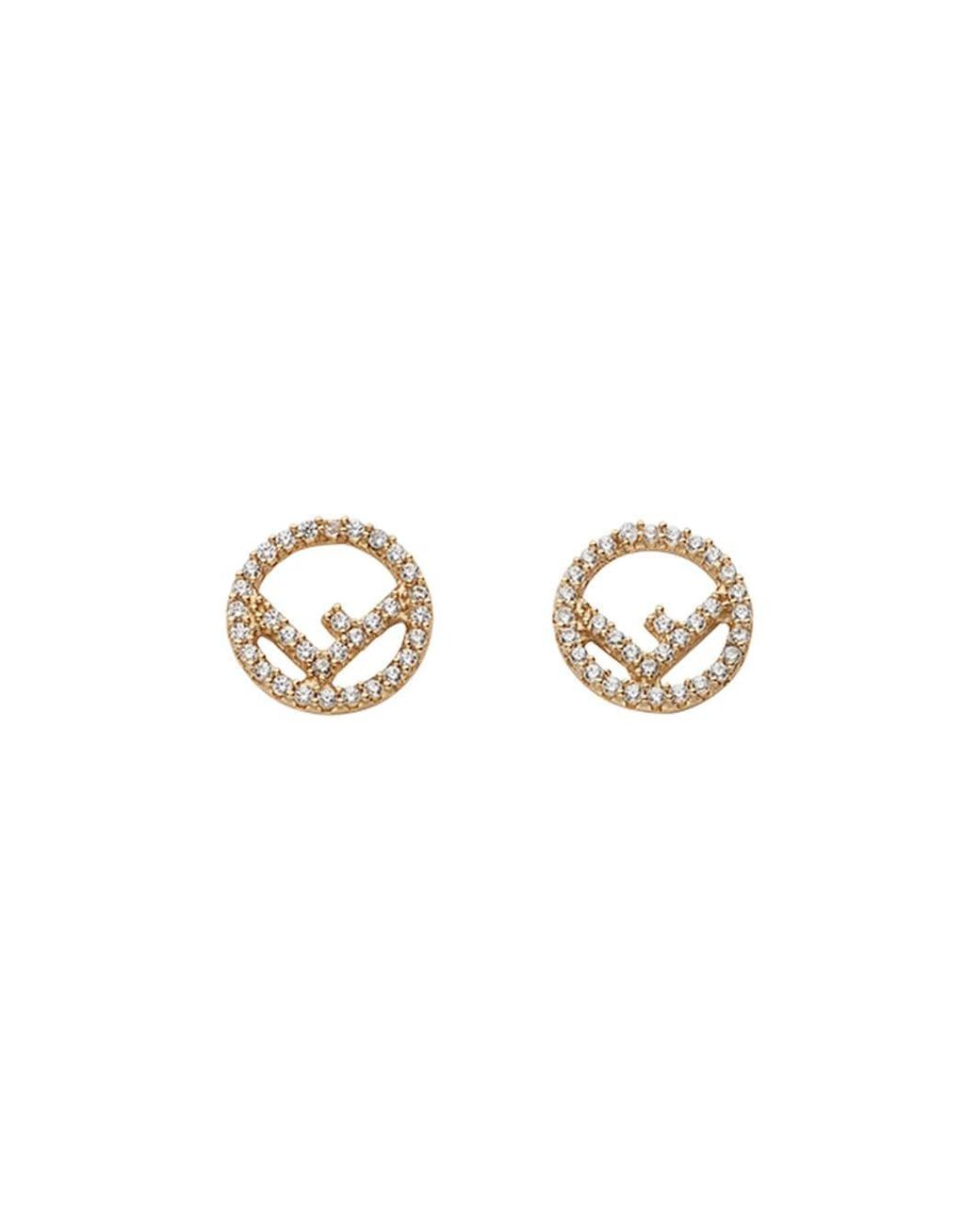 Fendi logo earrings sale