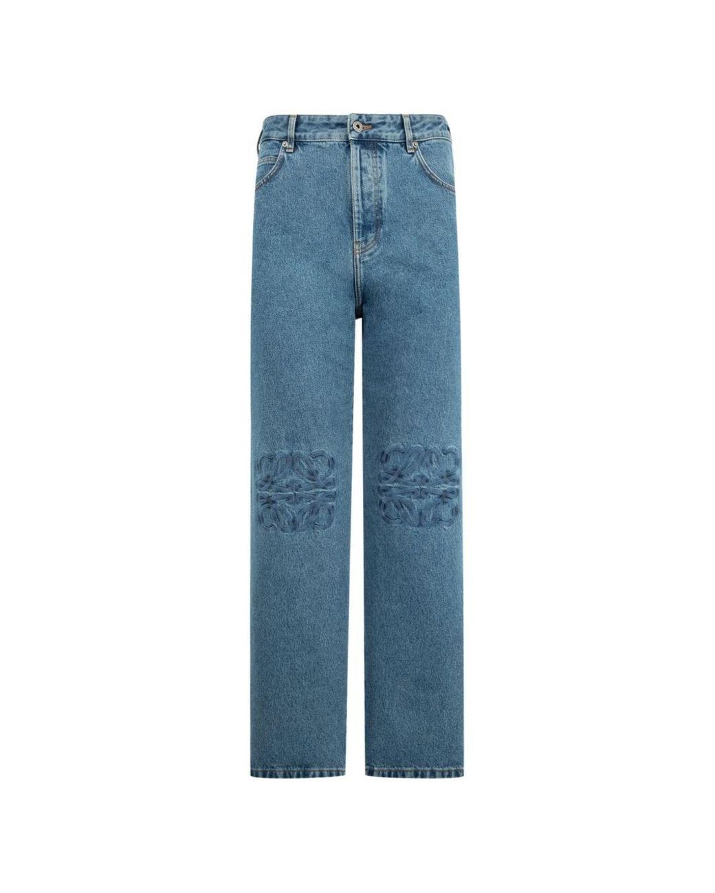 Loewe Blue Anagram Baggy Jeans for men