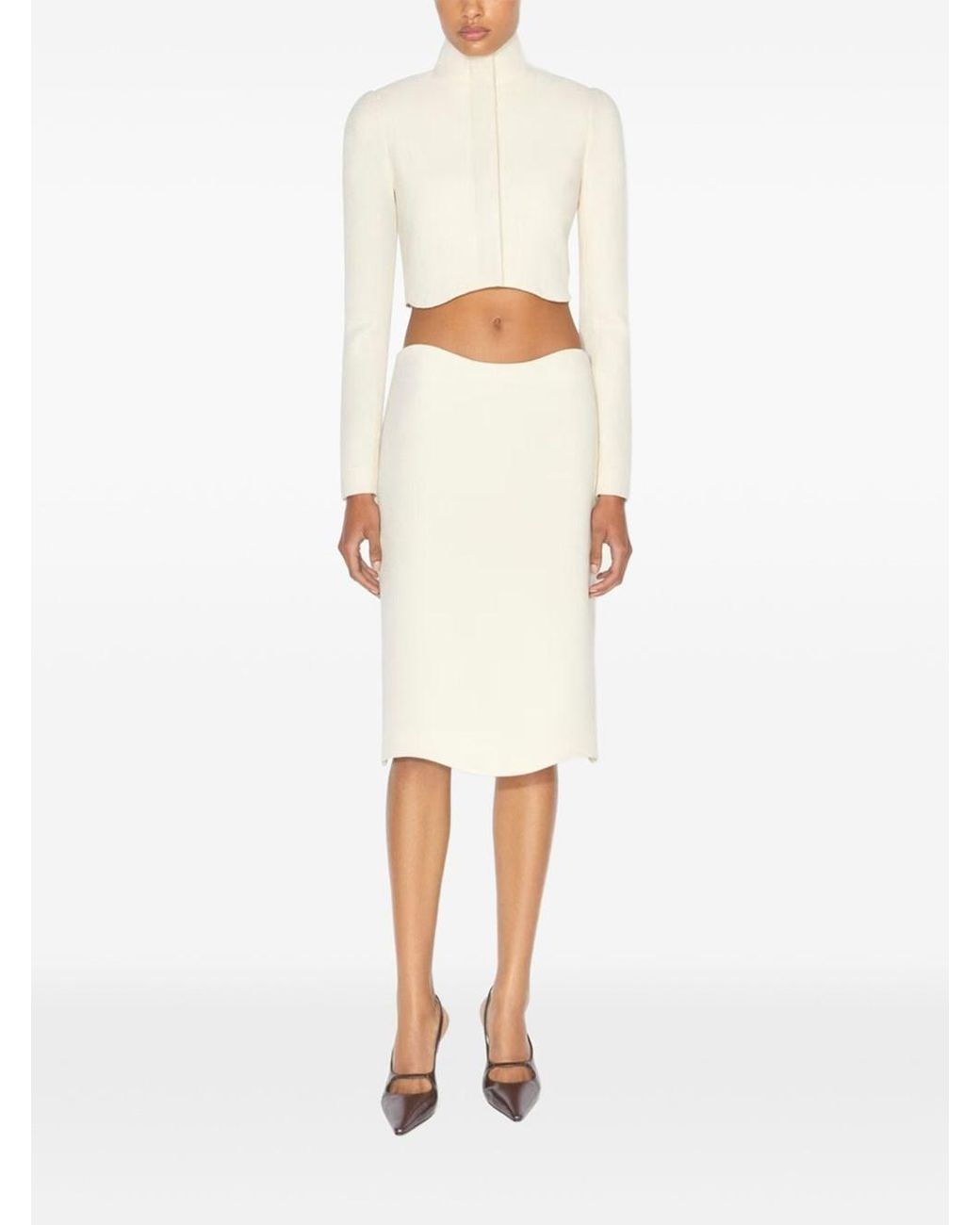 Alaïa White Wool Tailored Jacket