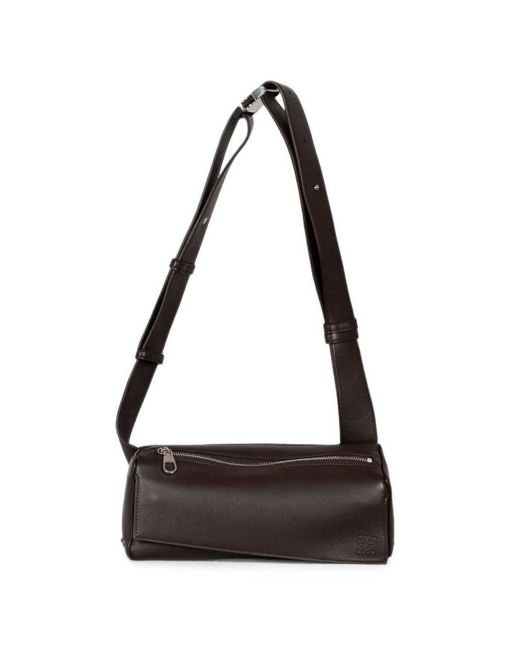 Loewe White Puzzle Featherlight Leather Sling Bag for men