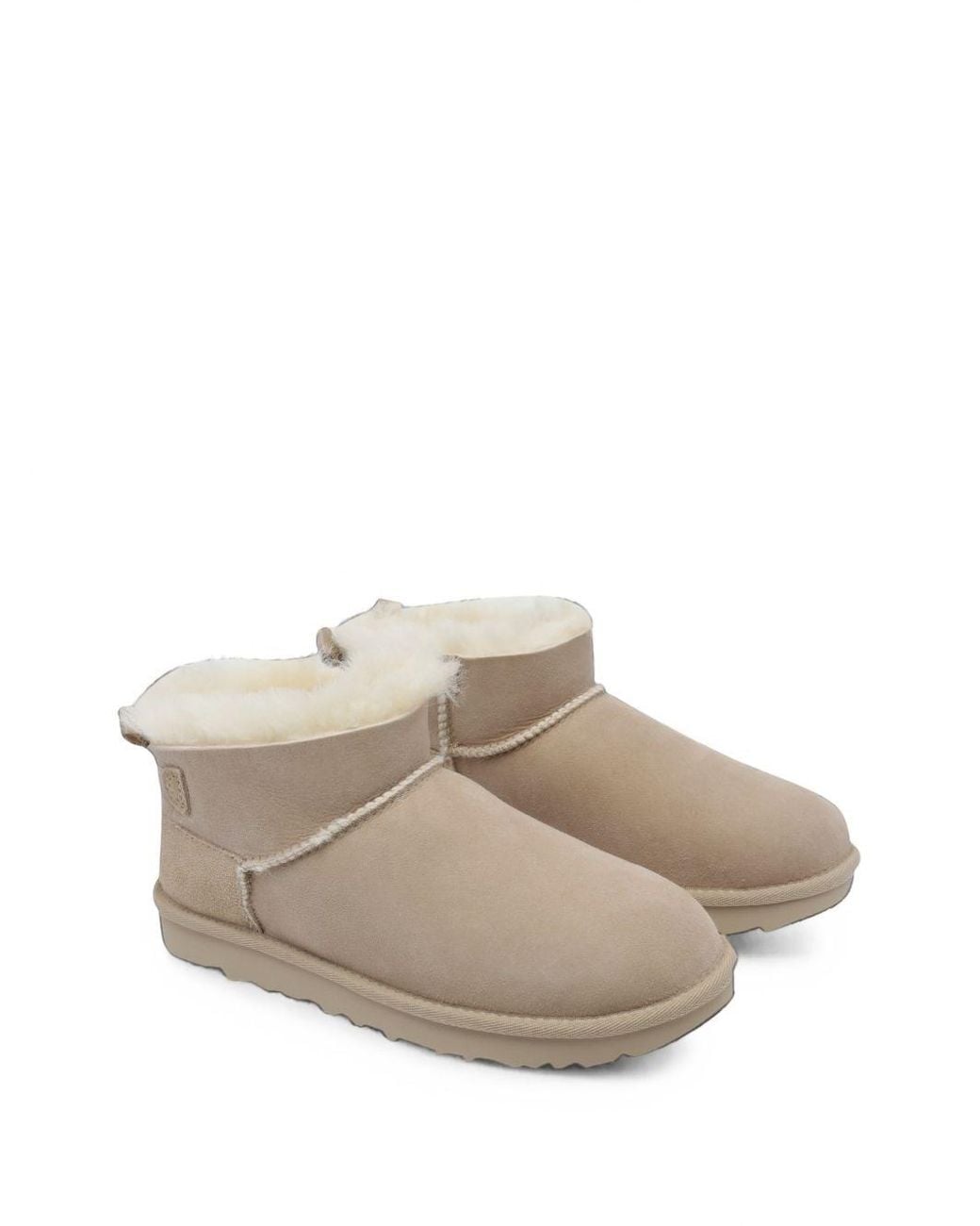 Ugg Natural Uiltra Mini Bailey Bow Boots