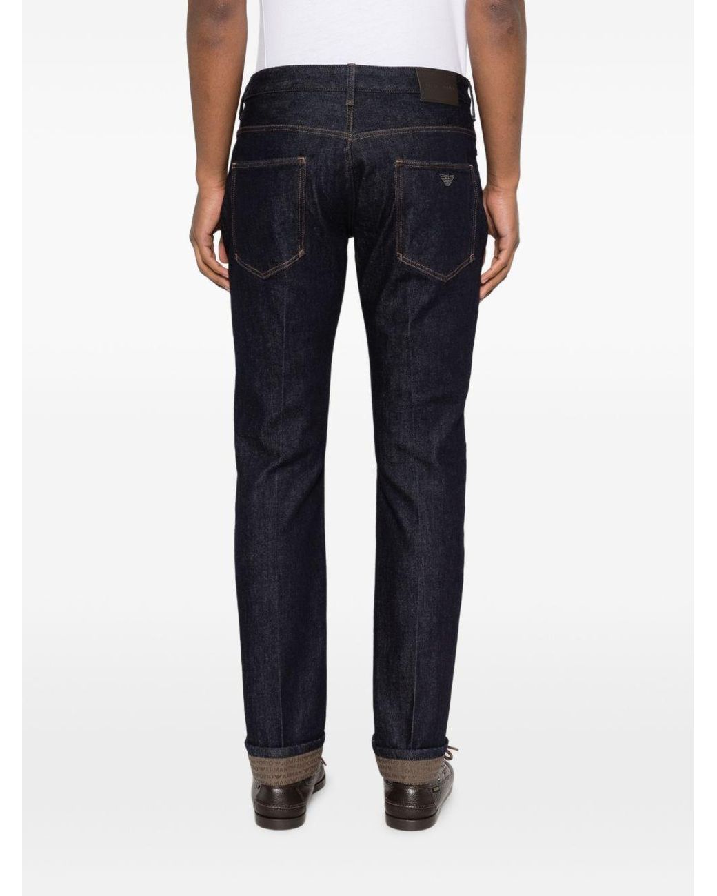 Emporio Armani Blue Slim Denim Jeans for men