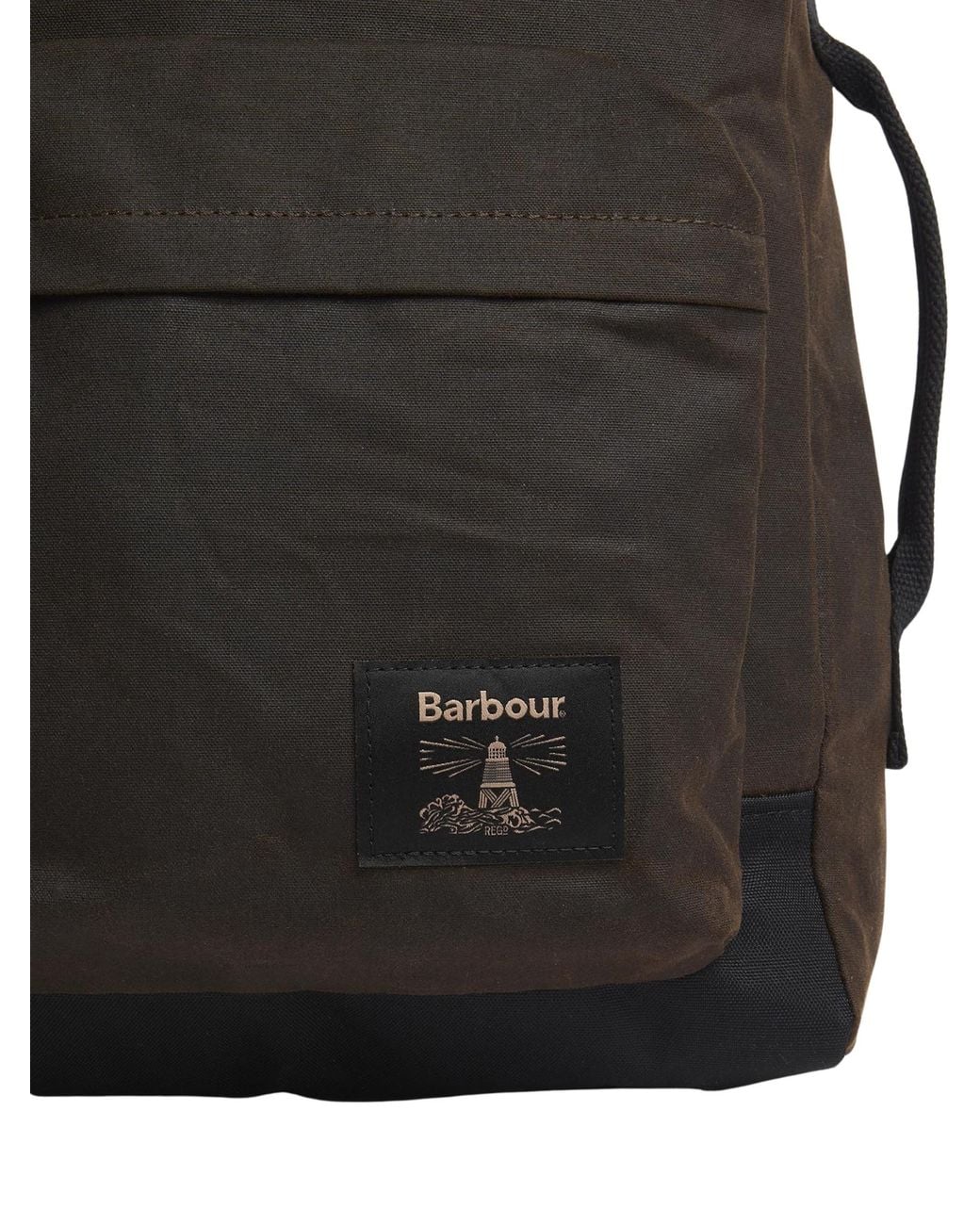 Barbour Black Field Wax Backpack for men