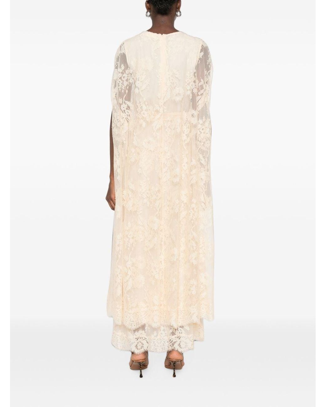 Zimmermann White Valiant Laced Caped Dress