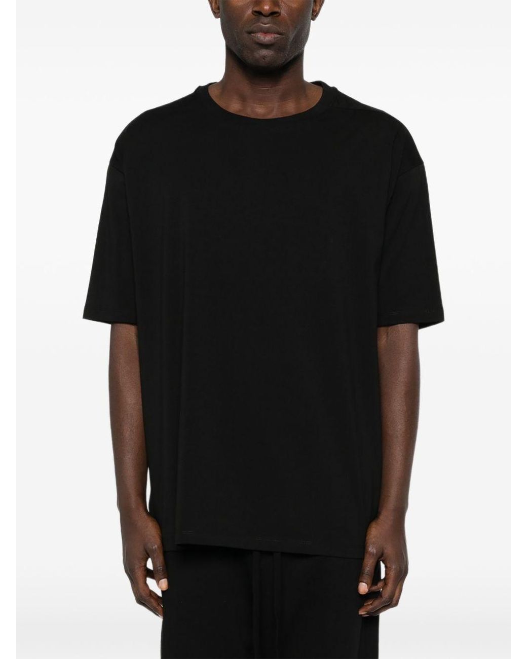 Thom Krom Black T-Shirt With Back Print for men