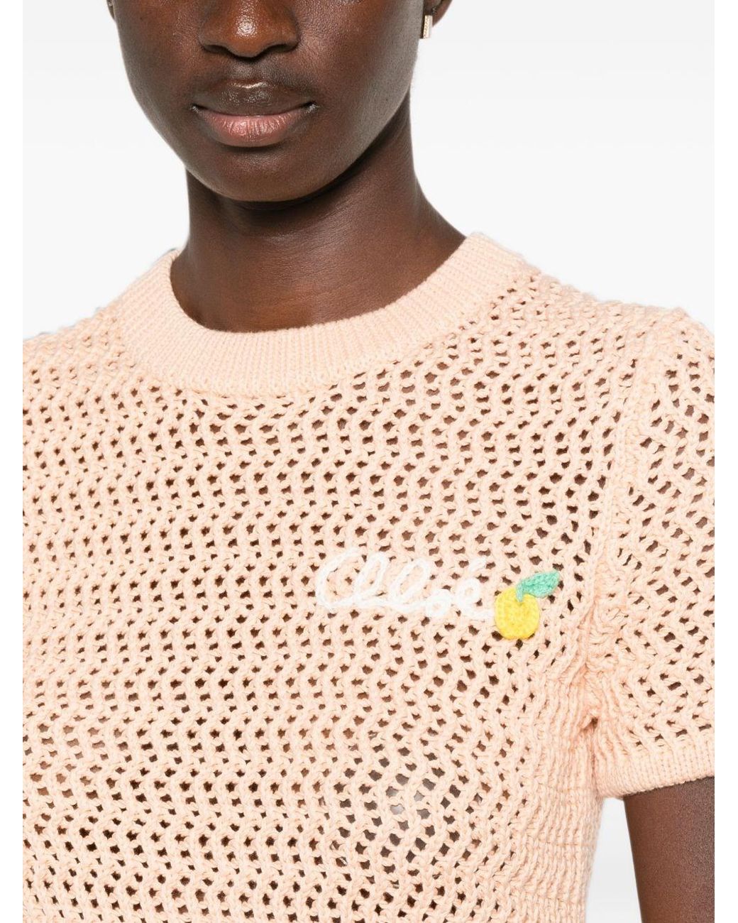 Chloé Natural Cotton Knitted Sweater