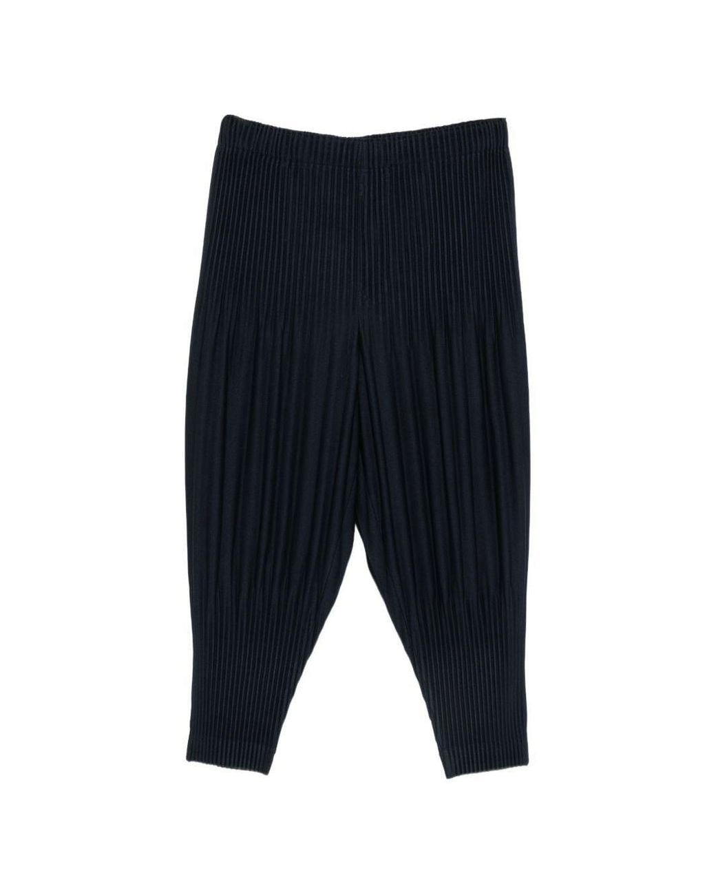 Homme Plissé Issey Miyake Blue Pleated Trousers for men
