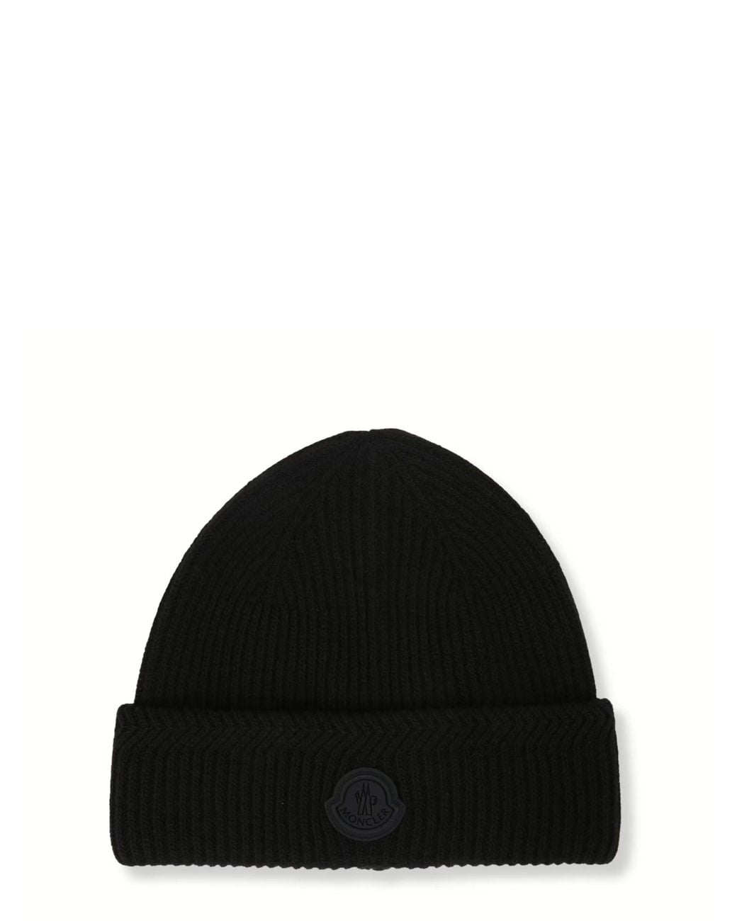 Moncler Black Wool Beanie for men