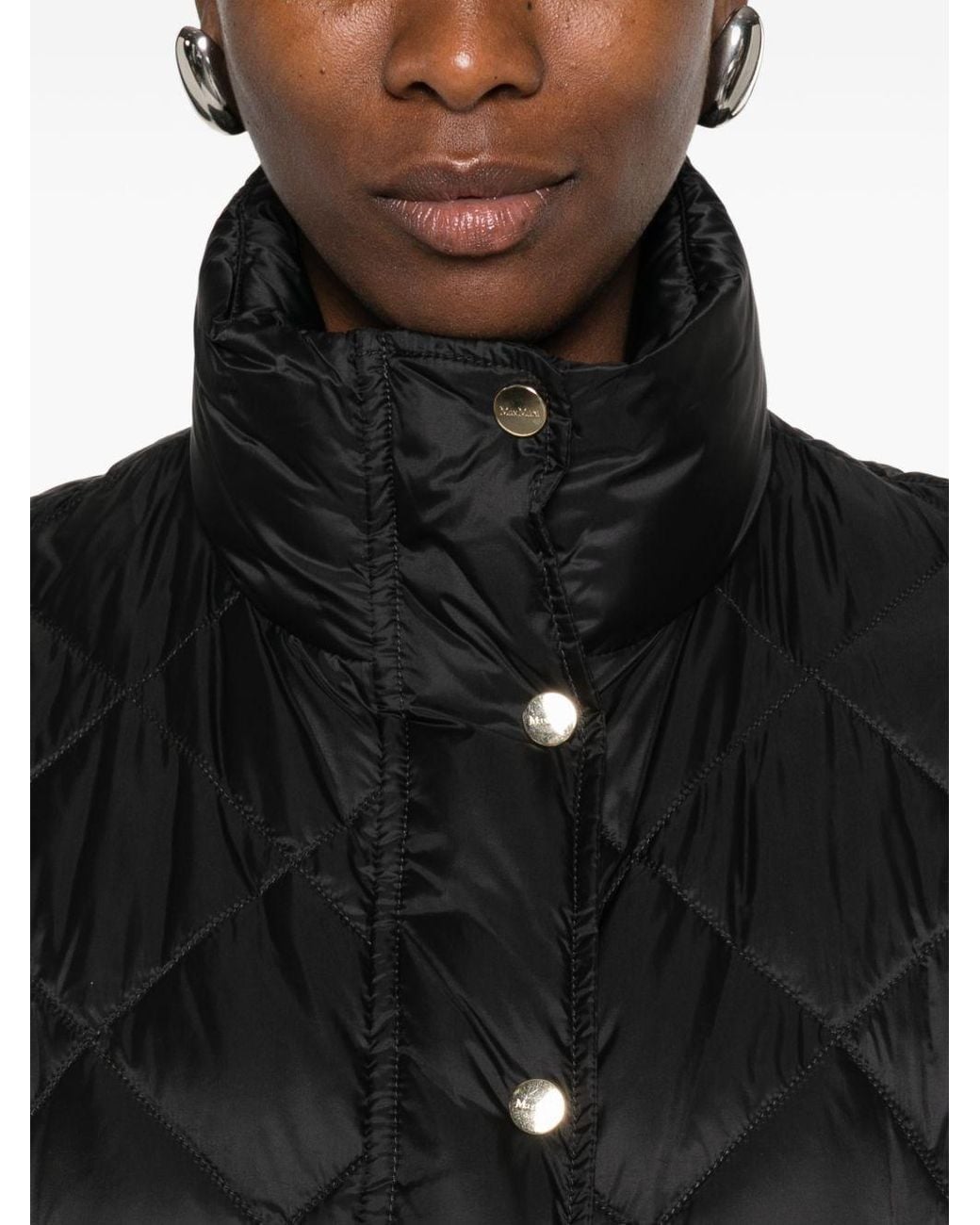 Max Mara Black Quilted Down Jacket