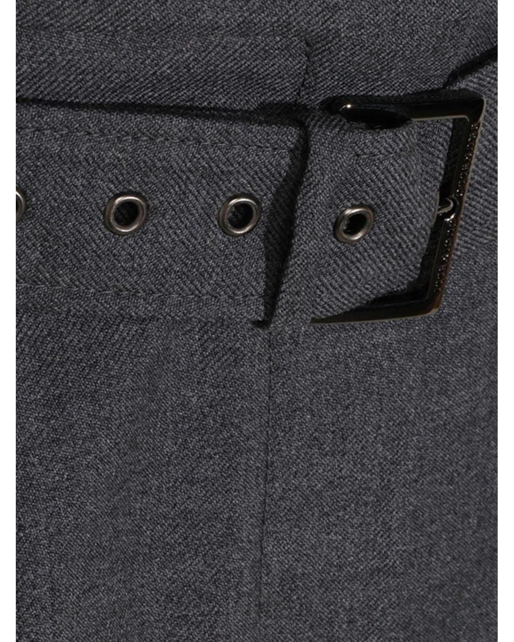 Brunello Cucinelli Gray Wool Long Skirt