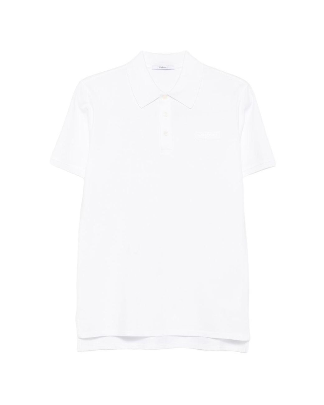 Givenchy White Logo Cotton Polo Shirt for men
