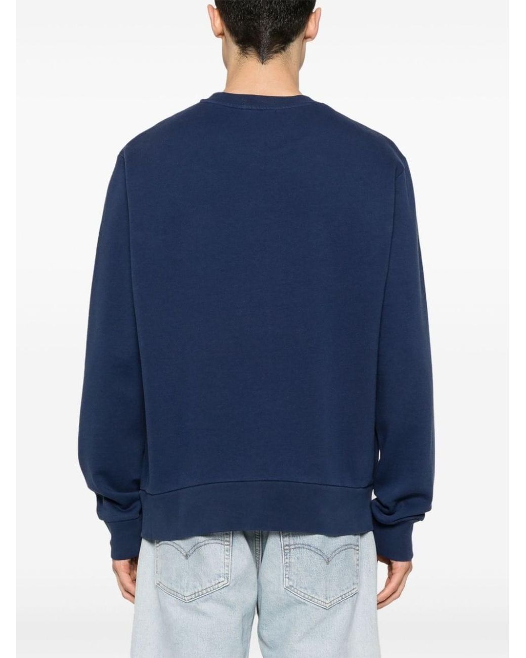 Polo Ralph Lauren Blue Loopback Fleece Sweatshirt for men