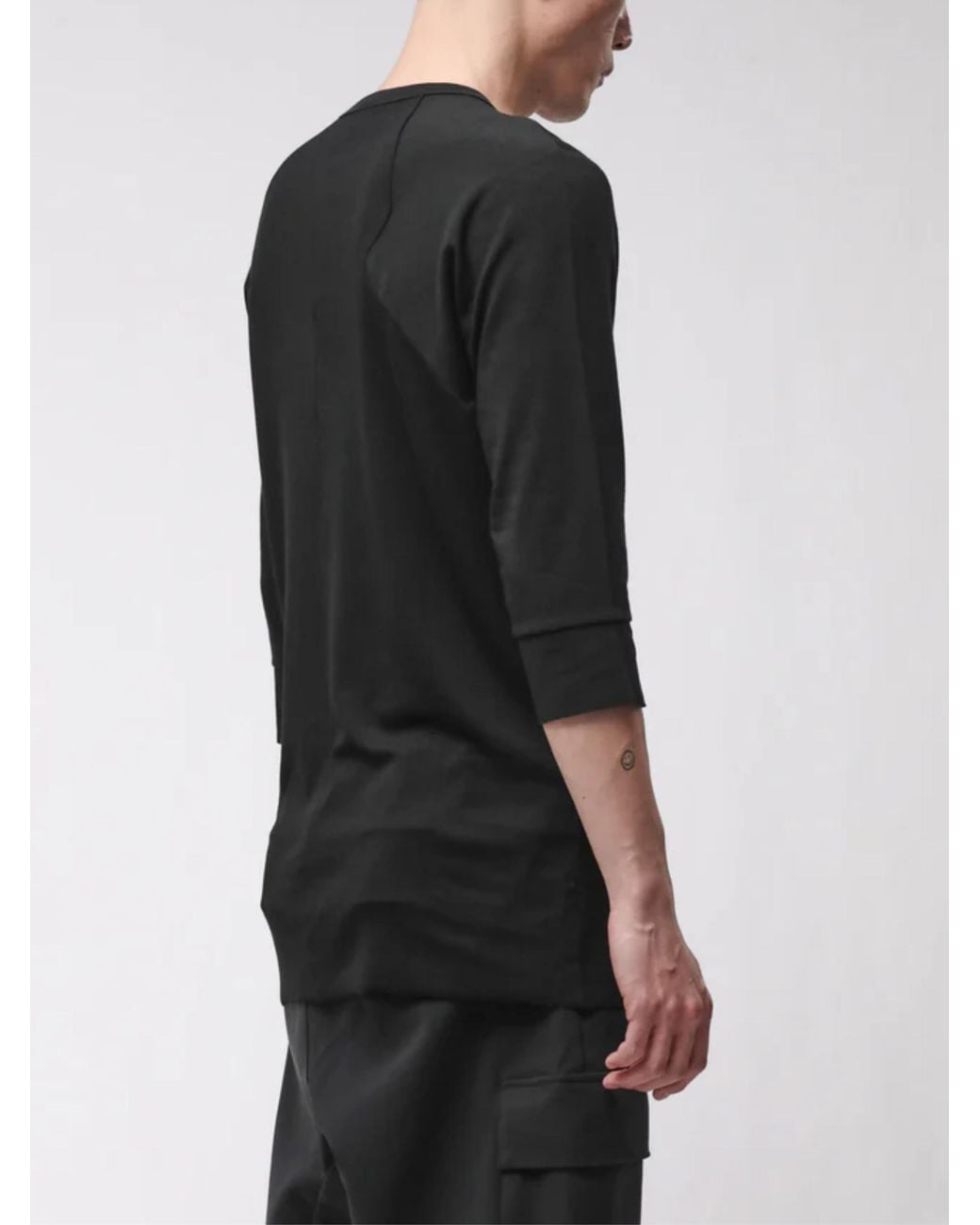 Thom Krom Black Cotton T-Shirt for men